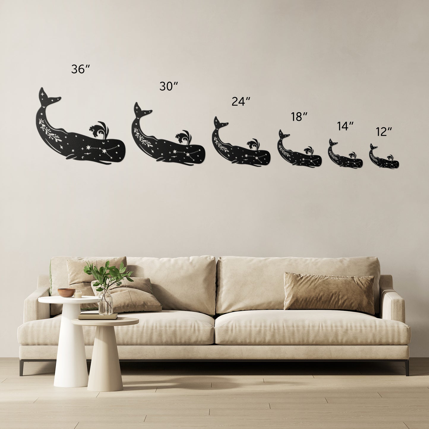 celestial Whale metal sign, Celestial Art, Home Decor, Metal Sign Wall Art